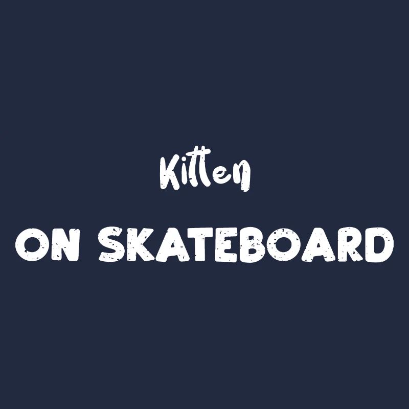 Kitten On Skateboard - Cats