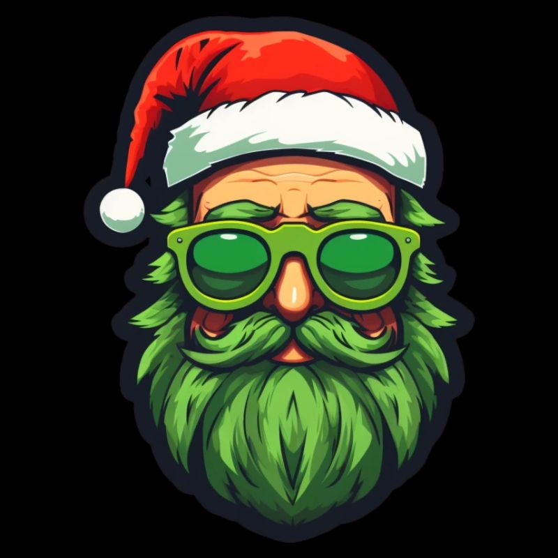 Conception du logo Ugly Christmas Santa Clause