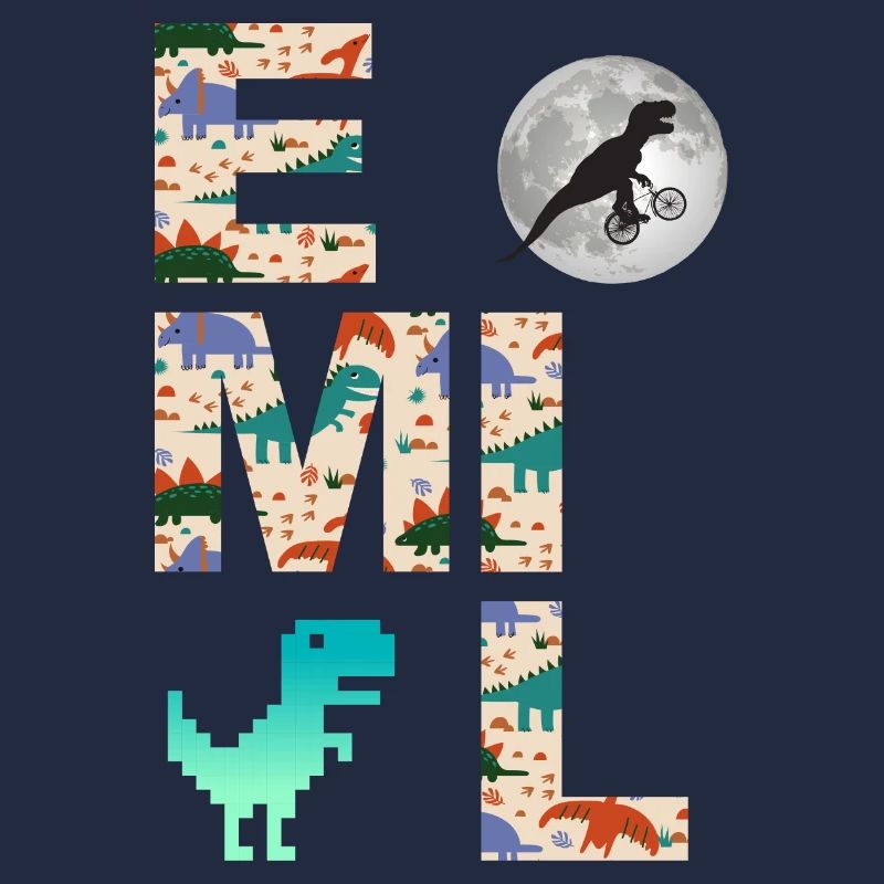 EMIL - Beau prénom de garçon avec dinosaure