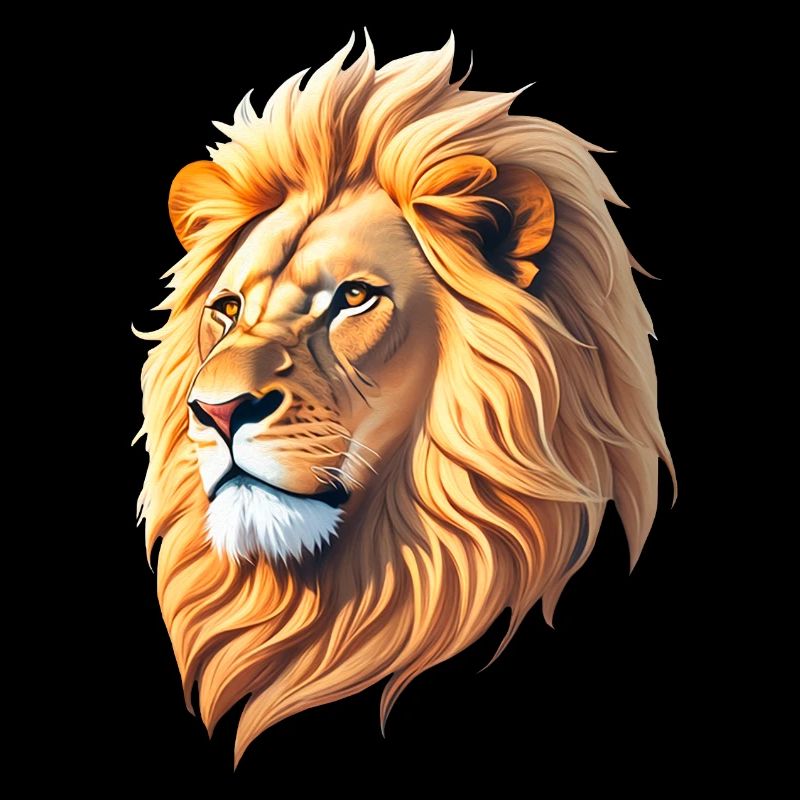 Tête de lion majestueuse