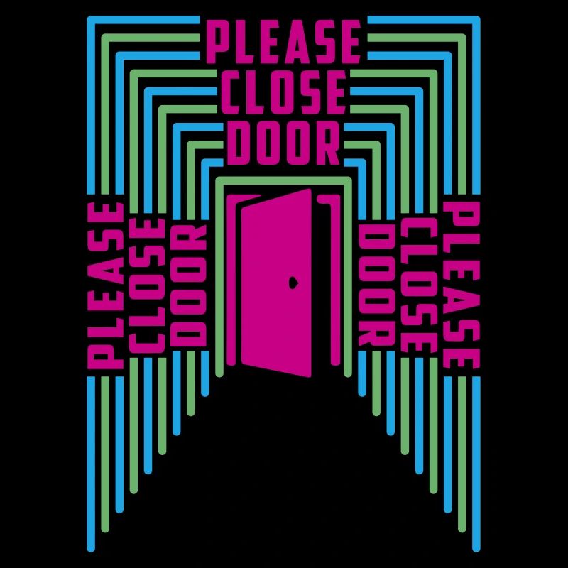 Please close the door | Colors changeable