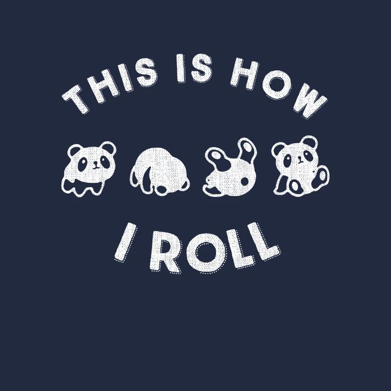 Mignon petit panda d’ours c’est comme ça que je roule