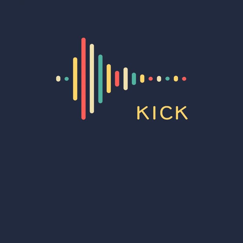 Kick Drum synthesizer Studio Audio Wave
