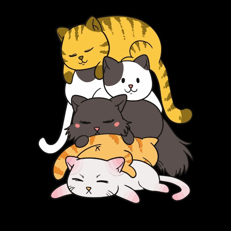 Cute Kitty Stack Anime Cats Kawaii Cat