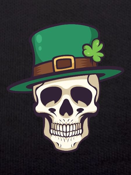 St Patrick's Day Skull