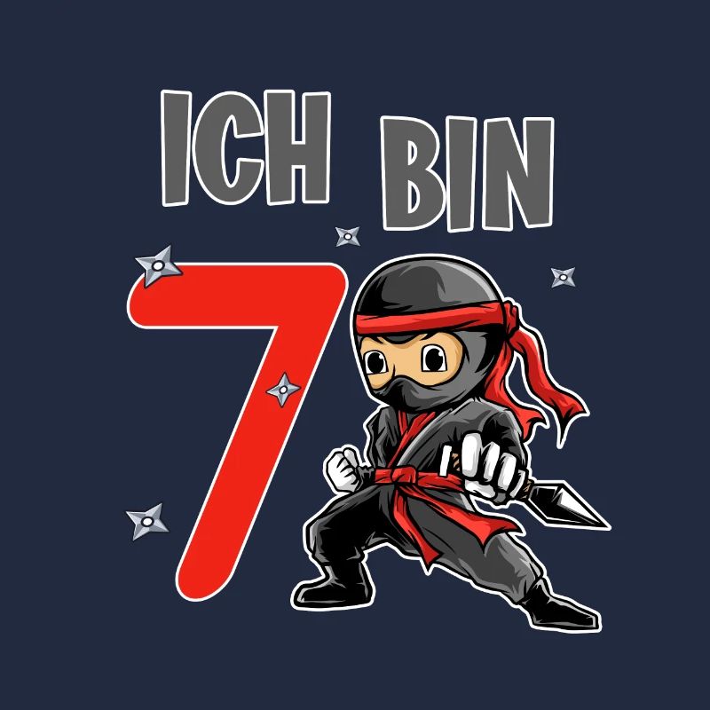 Ich bin 7 - Ninja Kinder Geburtstags Geschenk