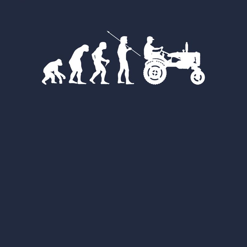 Landwirt Trecker Bauern Traktor Evolution Retro