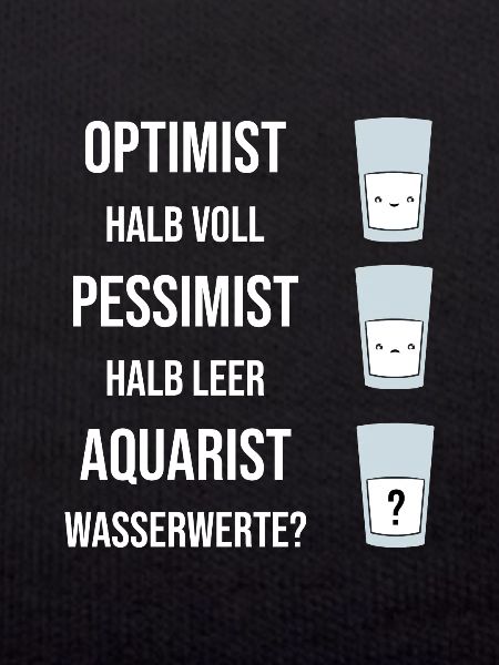 Lustiges Glas Optimismus Pessimismus Aquaristen