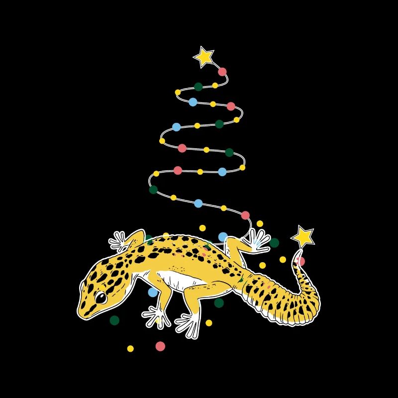 Pyjamas de Noël Léopard Gecko Animaux Amoureux