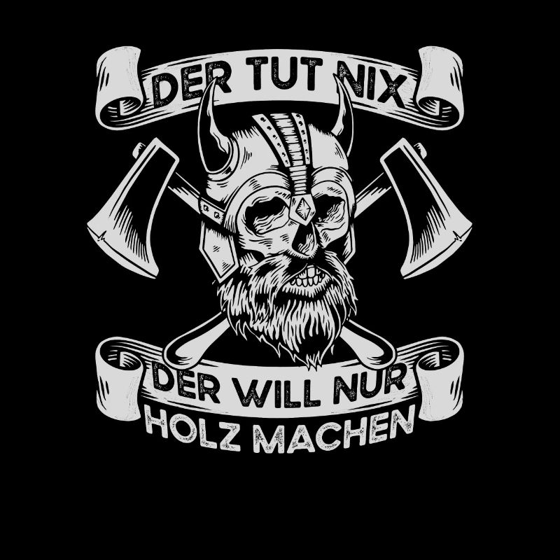 Wikinger Axt Holz hacken ... der will nur Holz mac