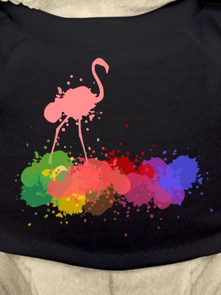 Flamingo Farbkleckse
