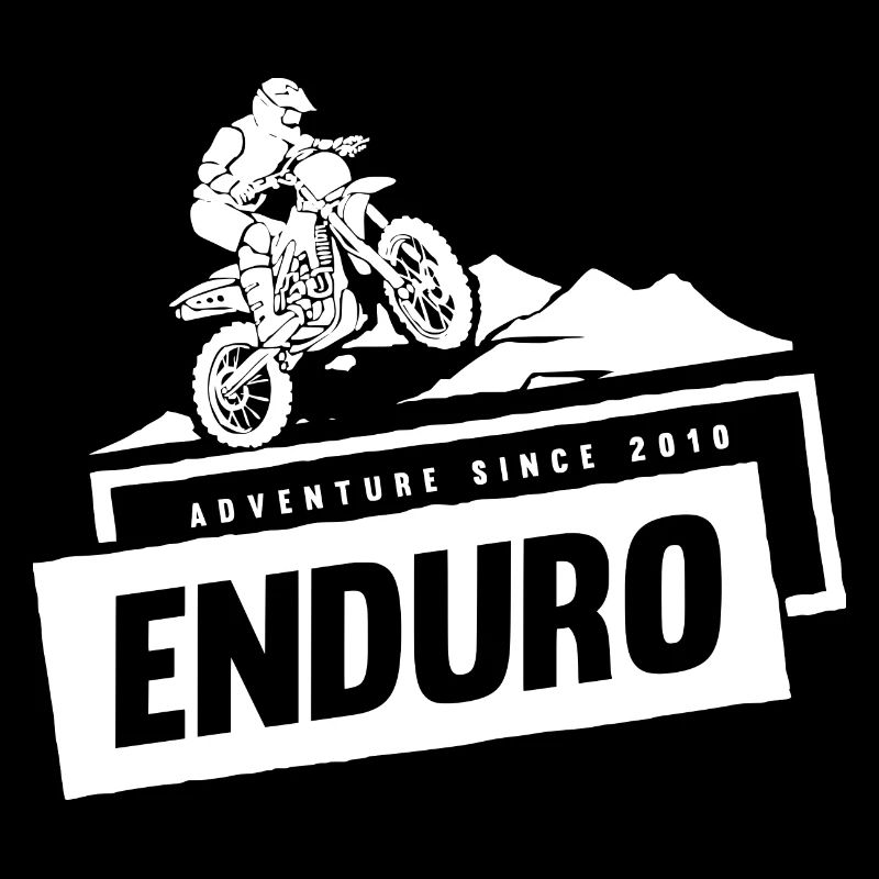 Enduro Rally 2-Cross motorcycle with mountains