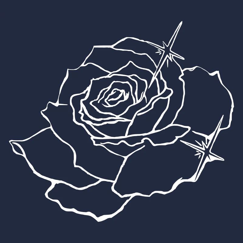 Fleur de rose avec des étoiles