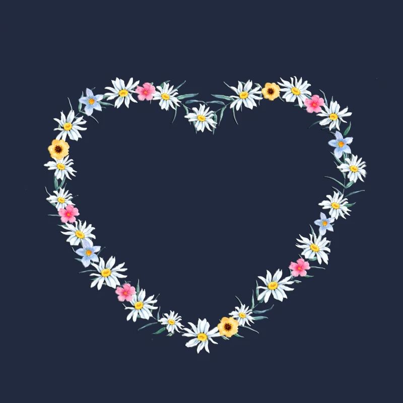Customizable flower heart