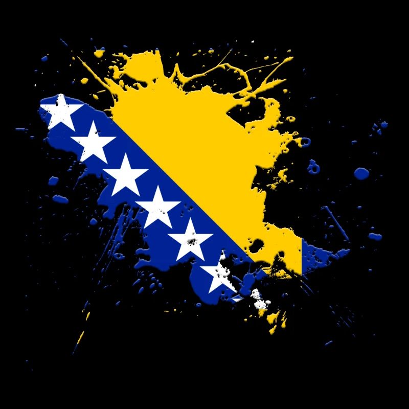 Le drapeau de la Bosnie-Herzégovine comme une touche de couleur