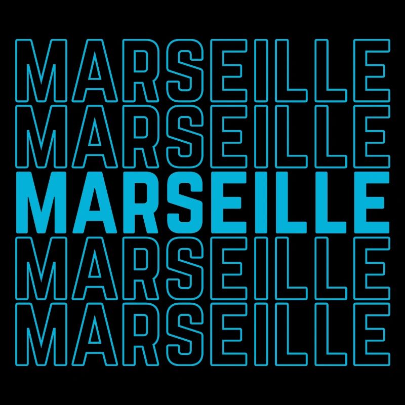 Marseille Contour Repeat Neon Blue