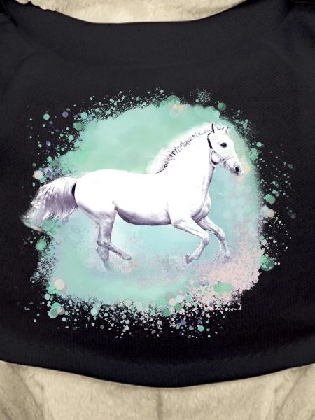 Moisissure,,cheval blanc, cheval, peinture,vert