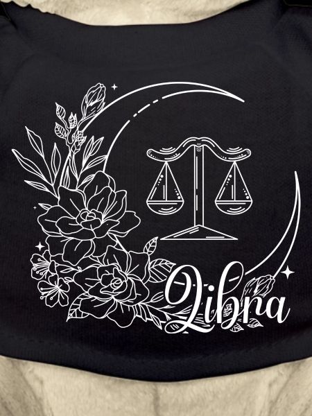 Libra Floral Zodiac Emblem