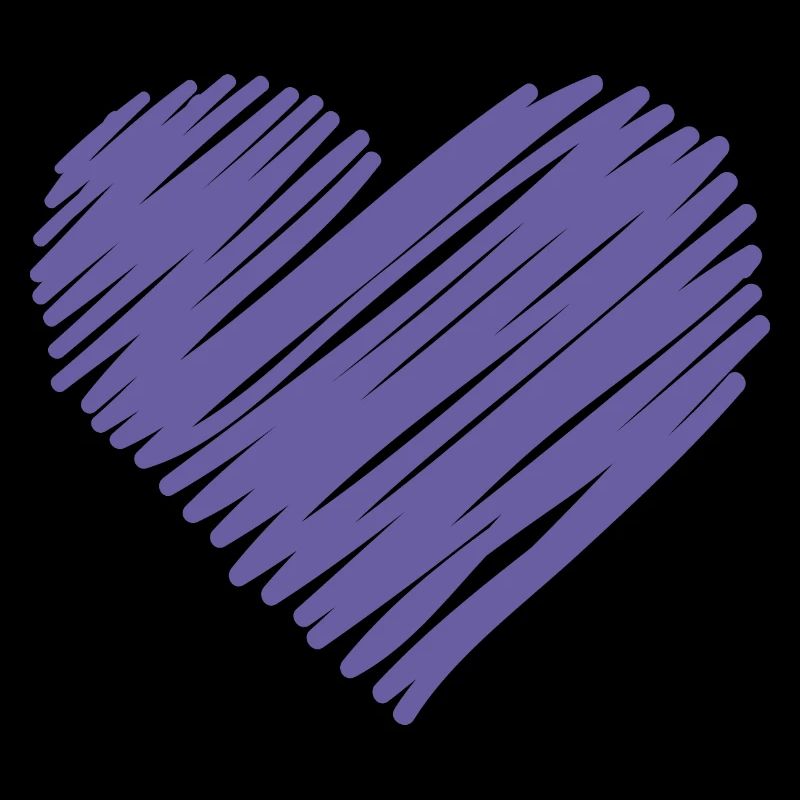 Purple Sketch Heart