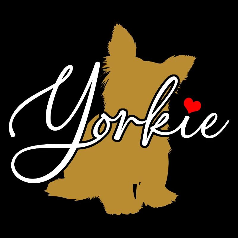 Yorkie Yorkshire Terrier Silhouette Decorative Font