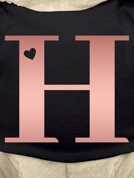 letter H rose gold