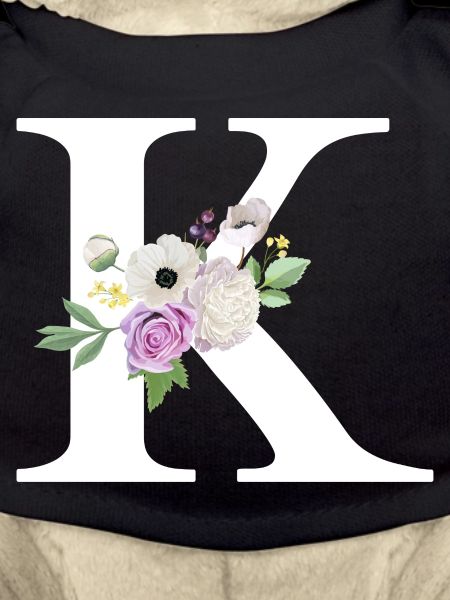 Lettre k floral violet