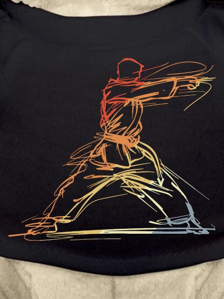Karateka Line Sketch Retro