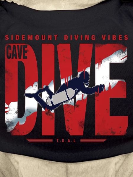 Diving Cave Diver Graphic