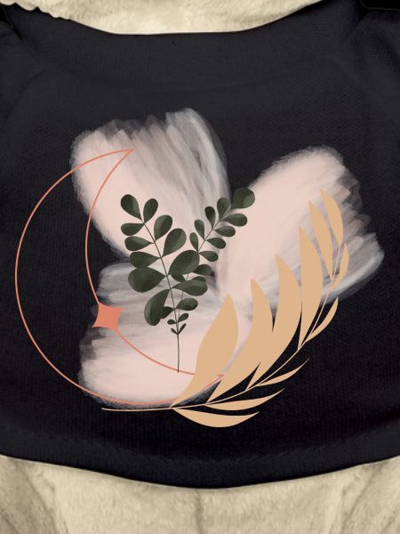 Pastel Flora Circle Leaves