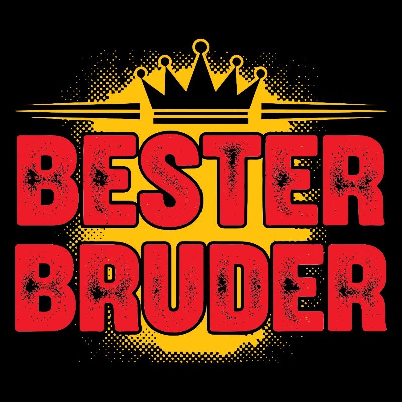 Bester Bruder Krone Retro Look