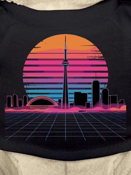 Neon Skyline Retro Sunset