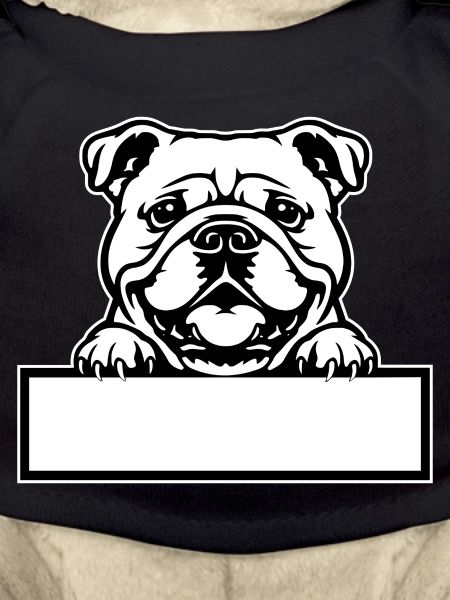 Bulldog Name Badge