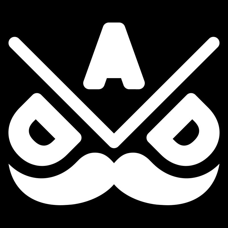 Geometric Moustache Emblem