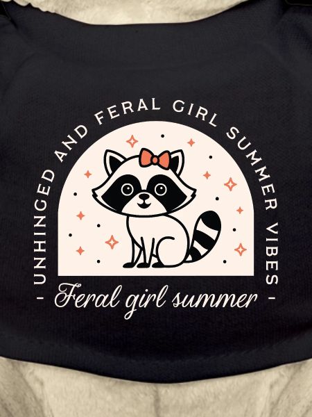 Wildes Mädchen Sommerwaschbär