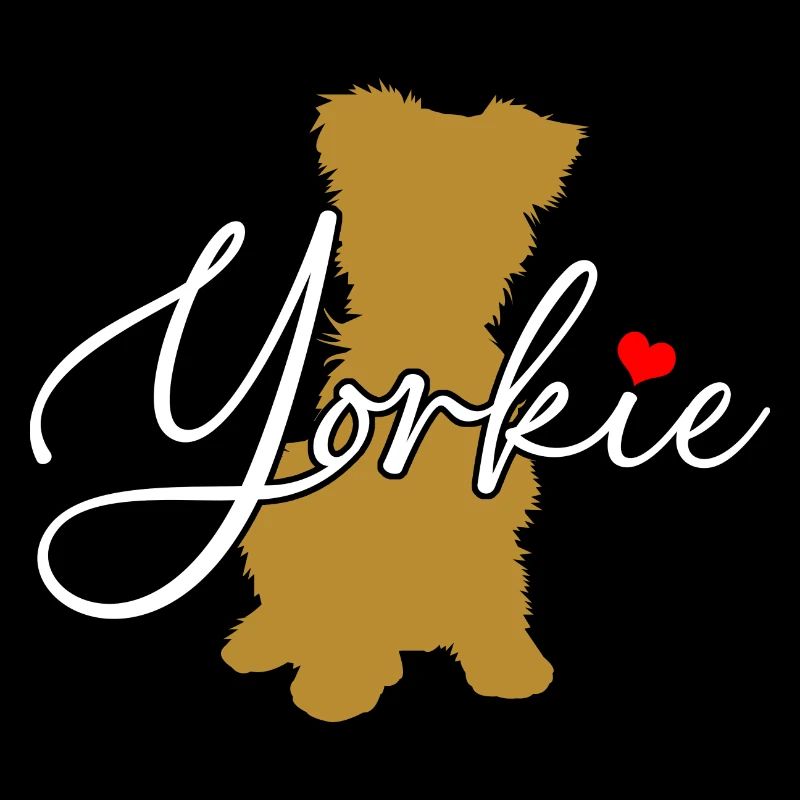 Yorkie Yorkshire Terrier Silhouette Decorative Font