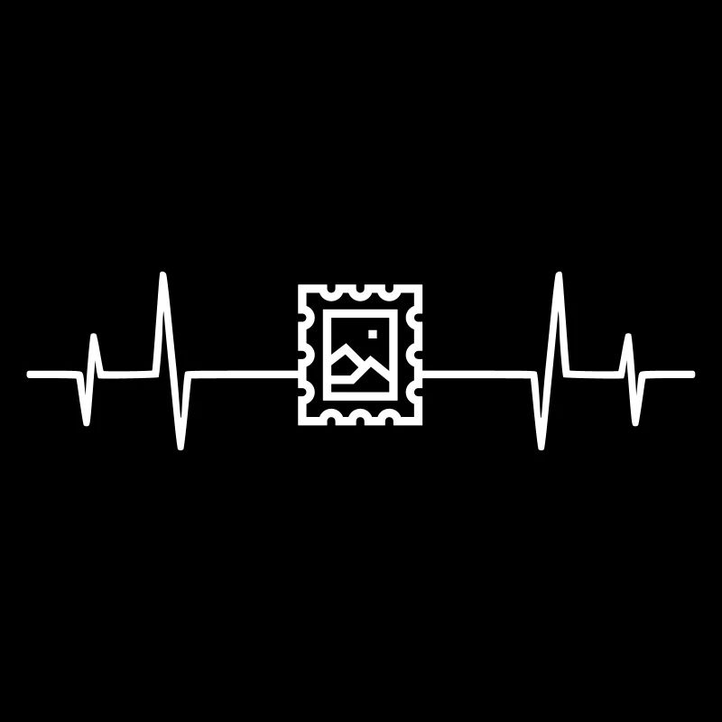 Heartbeat postage stamp post postman letter stamp