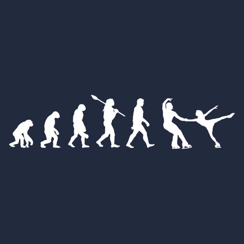 Eiskunstläufer - Evolution des Menschen / Darwin