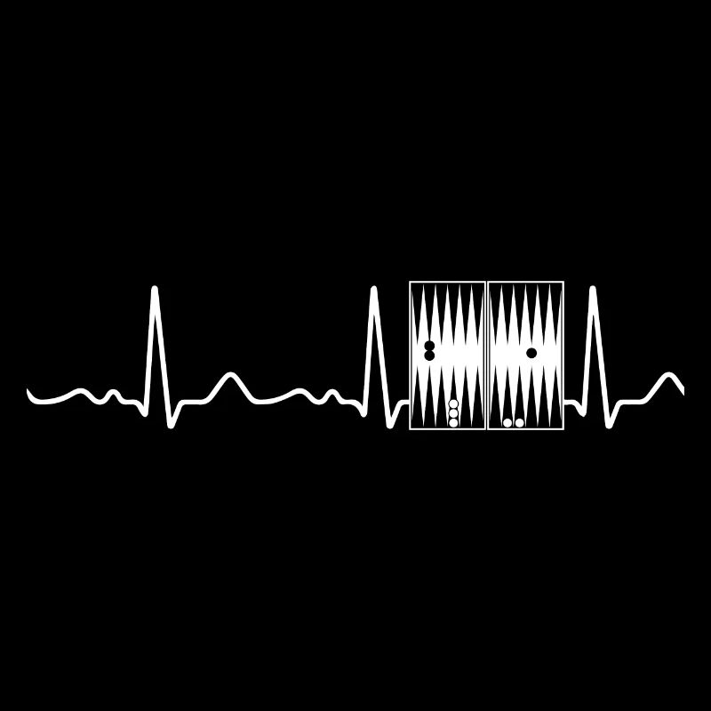 Backgammon - Herzschlag, Puls, Herzlinie, EKG
