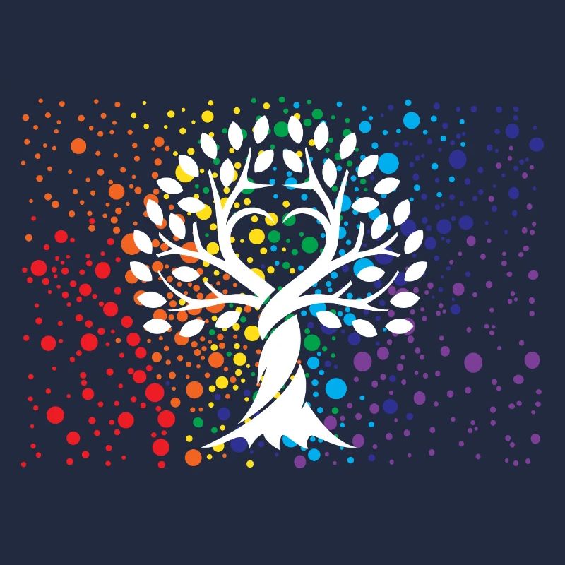 Arbre de vie avec des éclaboussures de peinture