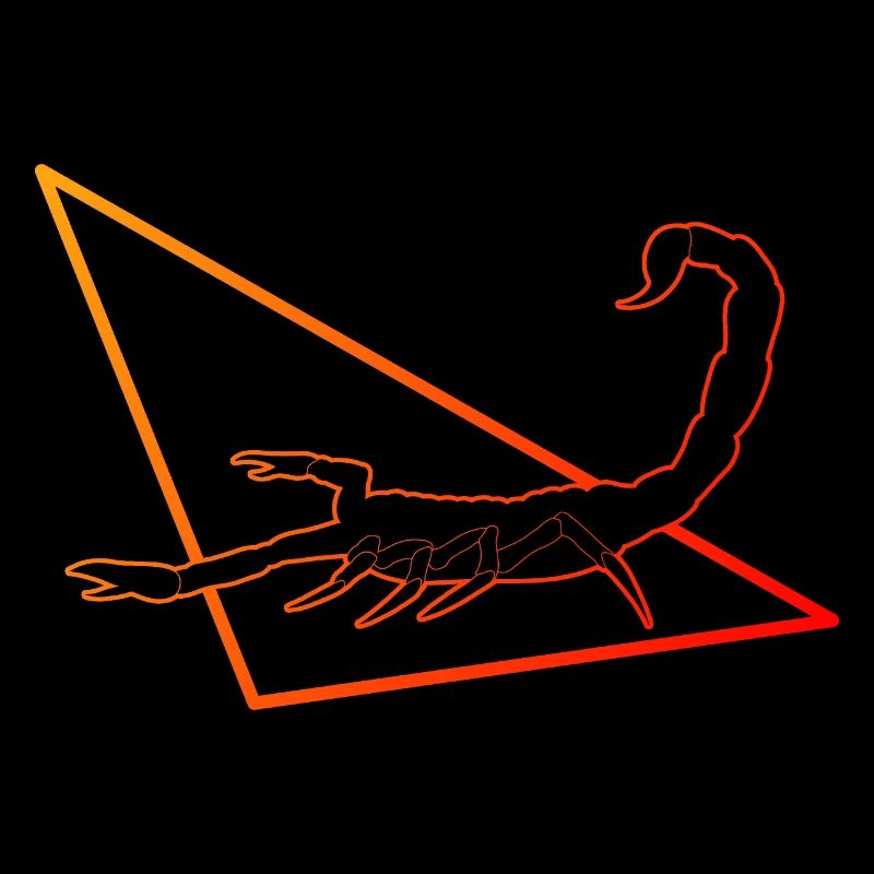 Skorpion in rot/orange