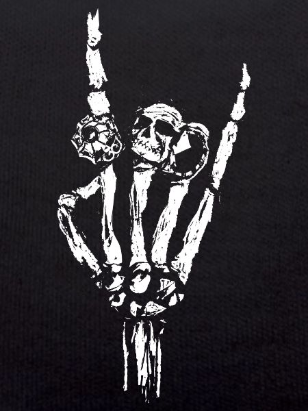 Skeleton hand with rings