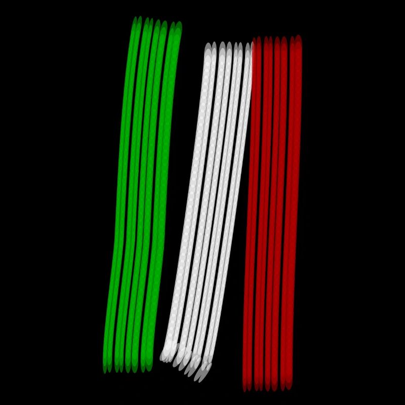 Drapeau national italien de couleurs drapeau créatif