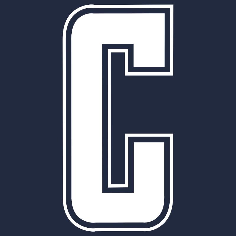 Buchstabe C Initiale Sport Cheerleading Monogram