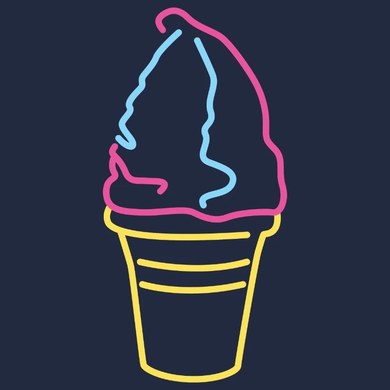 Glace molle colorée