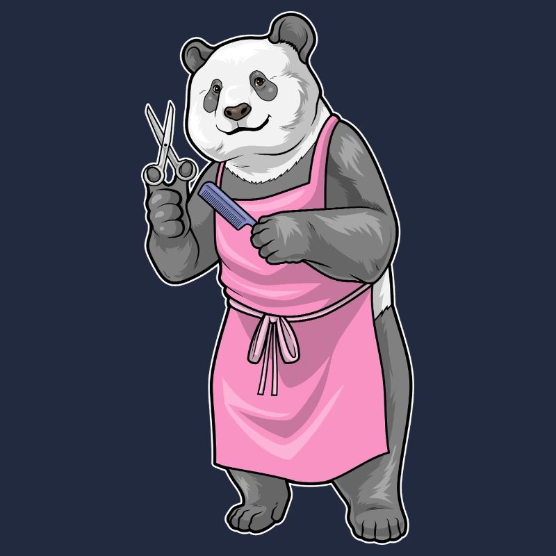 Panda Coiffe Ciseaux Peigne