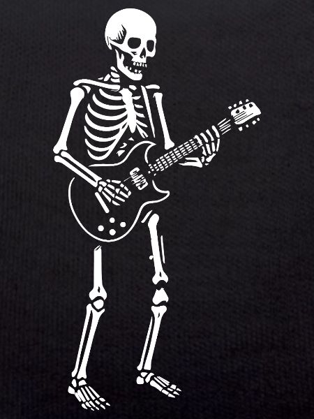 Illustration d'un guitariste squelette