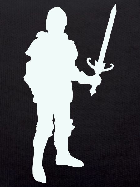 Ritterheld Silhouette mit Langschwert