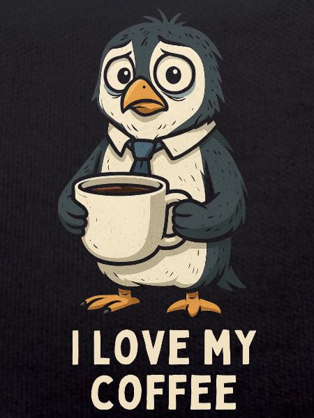 Coffee penguin loves coffee