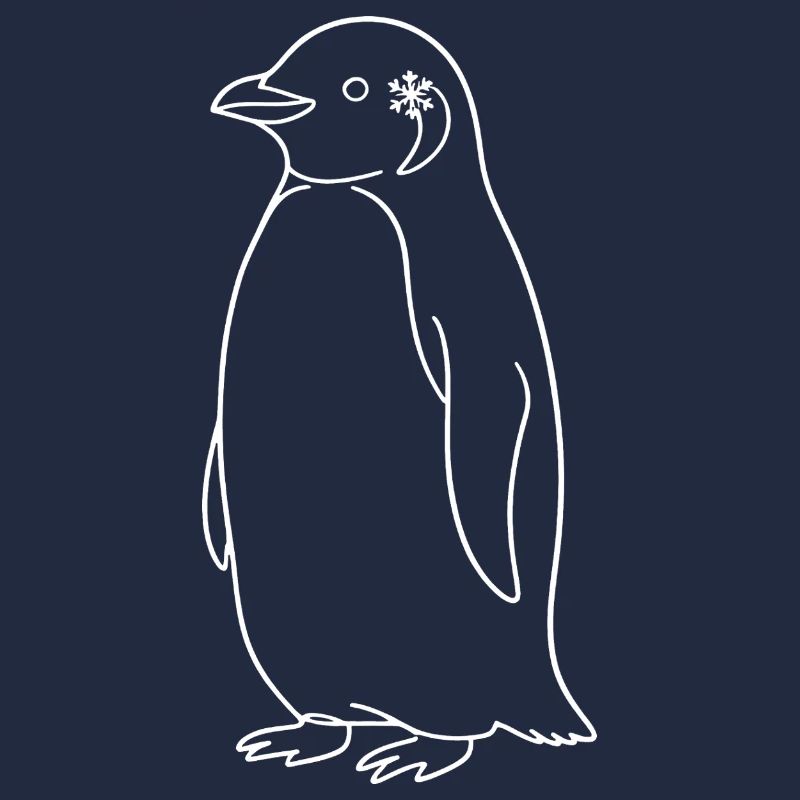 Dessin de lignes de silhouette minimaliste Penguin