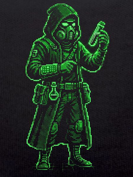 Punk Apotheker Pixel Art Retro Hacker